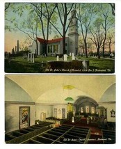 2 Old St Johns Church Postcards Richmond Virginia 1910&#39;s - £11.60 GBP