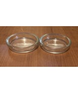4&quot;x4&quot; VINTAGE Decorative Clear Glass Cigarette Cigar Ashtray Bowl SET of 2 - $15.83