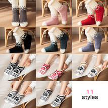 Women Thickened Knitted Fleece Winter Floor Sock Home Indoor Calf Socks ... - $11.10+