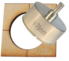 3 in Diamond Hole Saw 3 inch Diamond Core Bit 76mm Drill Bit Free Hole Saw Guide - £30.86 GBP