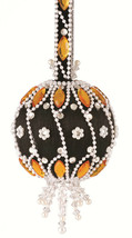 The Cracker Box Christmas Ornament Kit Moonlit Pearls  (Black w/ Topaz Jewels) - £47.96 GBP