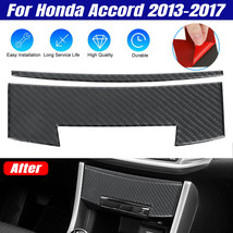 Carbon Fiber Interior Central Storage Box Cover Trim For Honda Accord 2013-2017 - £15.75 GBP
