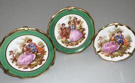 3 Limoges Miniature Plates on Stands Made in France - £21.23 GBP