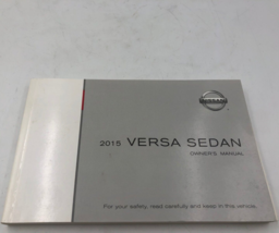 2015 Nissan Versa Sedan Owners Manual OEM F01B19008 - £14.54 GBP