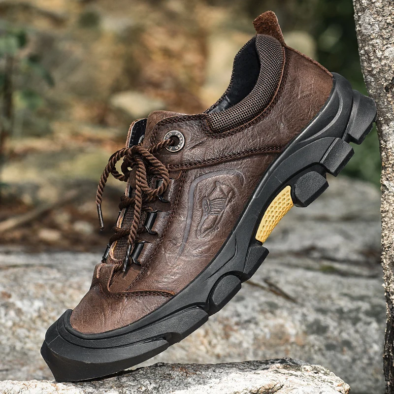L shoes lace up outdoor footwear man genuine leather leisure mens shoes luxury climbing thumb200