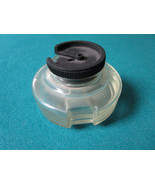 Glass Mid Century Ink Well Round Plastic Cover   3&quot;  ^^^ - $1,053.55 MXN