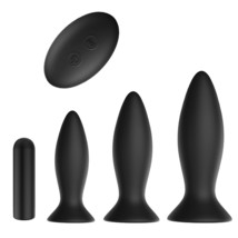 Anal Sex Toy Vibrator,3Pcs Vibrating Anal Butt Plug Training Kit, Remote Control - £34.37 GBP