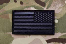 Infrared Blackout IR Reverse US Flag Patch SWAT Tactical Police Gang Enforcement - £18.28 GBP