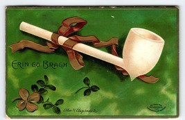 St Patrick&#39;s Day Postcard Ellen Clapsaddle Signed Erin Go Bragh Pipe Ger... - $12.35