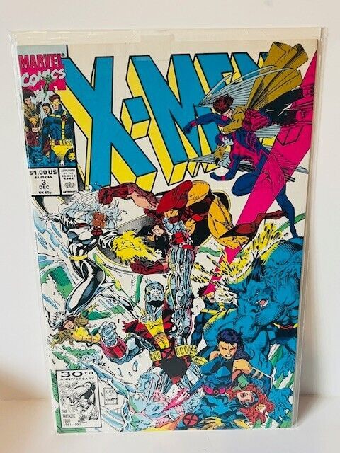 X-Men #3 Comic Book Marvel Super Heroes 30th anniversary 1991 Boarded Bagged Dec - $14.80