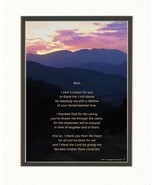 Mom Gift With&quot;Thank You Prayer For Best Mom&quot; Poem. Mt Sunset Photo, 8X10... - £29.09 GBP