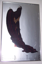 Vintage 1980&#39;s Erte &quot;Soiree&quot;  Silver Foil offset Color Lithograph Poster Board A - £234.93 GBP