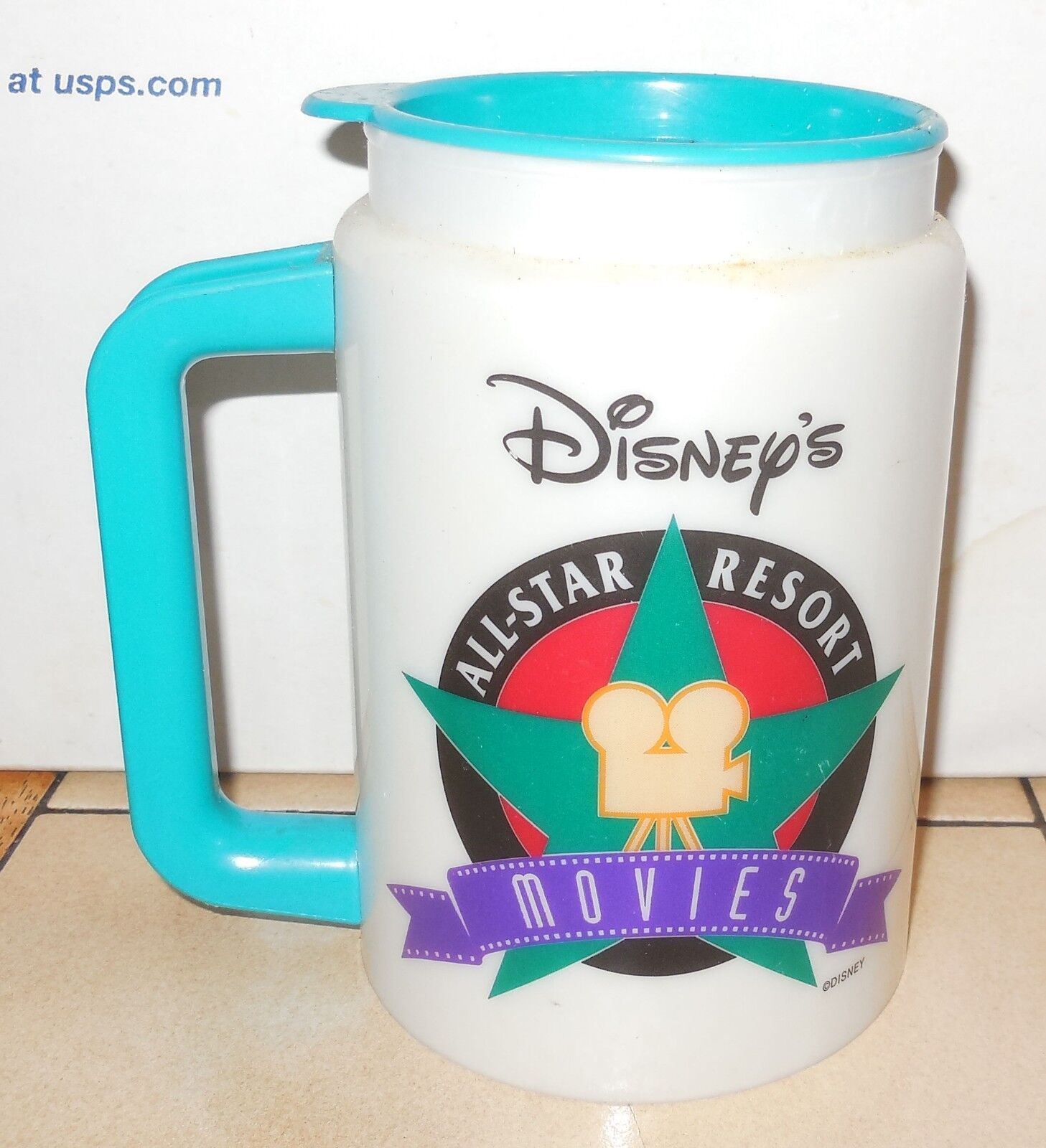 Primary image for Vintage Walt Disney World All Star Resort Movies Souviner Mug Cup Plastic