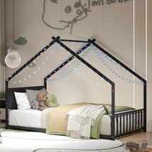 Twin House Bed w/ Lights: Metal Frame, No Box Spring - $2,963.56 MXN