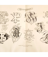 1899 Monograms Ornamentation Victorian Lettering Example Penmanship DWH5A - $41.05 CAD