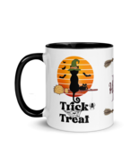 Personalized Coffee Mug 11oz | Trick or Treat Black Cat With Green Hat - $39.98 CAD