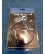 NEW Tech Universe Laptop Security Lock - 6.5 ft Steel Cable - #TU1508 - £4.74 GBP