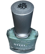 Loreal STEEL Colour  Strengthening Nail Polish #957 BABY BLUE JOLT SeeAl... - $376.00 MXN