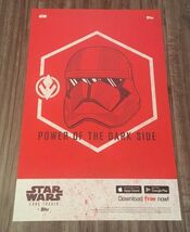 STAR WARS Power Of The Darkside NYCC EXCLUSIVE PROMO POSTER ART TOPPS LITHO - $16.34
