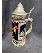 Vintage West Germany Beer Stein Original King BASF with Lid - München - £19.68 GBP