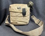 USGI Desert Storm Tan 2Qt Canteen Cover Carrier W/ Canteen &amp; Strap Marke... - £10.17 GBP