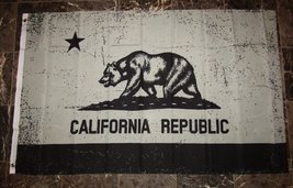 3x5 Black Grey State of California Flag 3&#39;x5&#39; Brass Grommets - £3.90 GBP