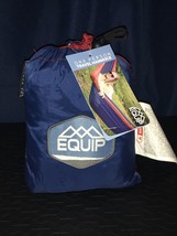 EQUIP Photo Real 1 Person Travel Hammock, 116”L X 59” W, Red , Blue, 400lbs  NWT - £12.40 GBP
