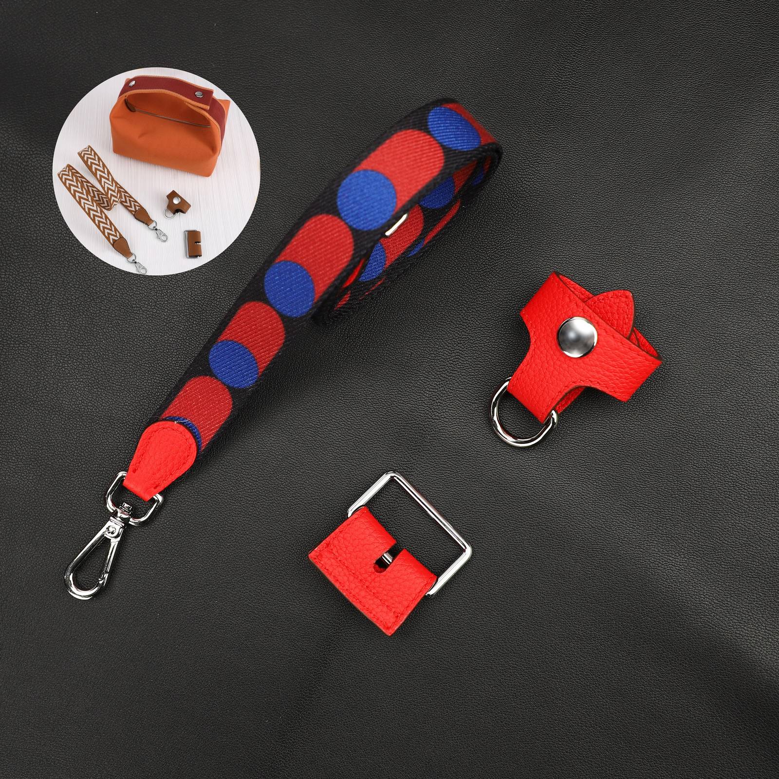 Canvas Bag Strap Connectors, Bag Accessories for Pouch Bag, Crossbody Strap for