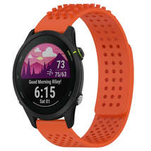 For Garmin Forerunner 255 22mm Holes Breathable 3D Dots Silicone Watch Band(Oran - £3.15 GBP