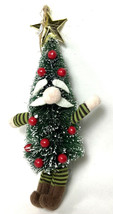 Dept 56 Santa Gnome Tree Ornament Gold Star Sisal Hanging With Tag - £5.90 GBP