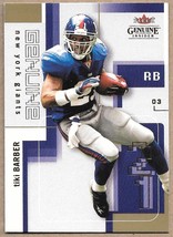 2003 Fleer Genuine Insider #8 Tiki Barber New York Giants - $1.99