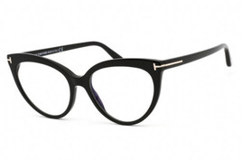TOM FORD FT5674-B 001 Black/Clear Blue-light block lens Eyeglasses New Authentic - £119.03 GBP