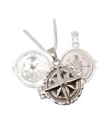London Sterling Silver Compass Rose Locket with - £189.77 GBP