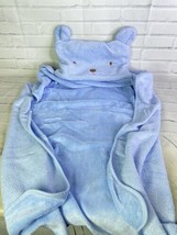 Baby GANZ Blue Bear Pocket Large Security Blanket Lovey Blankie BG3472 - $51.98