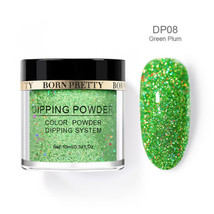 Born Pretty Holographic Dipping Powder - Green Plum - Glitter Shade - Sp... - £2.73 GBP