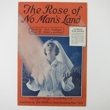 Sheet Music The Rose of No Mans Land Patriotic War Edition WWI Antique 1918 - £15.63 GBP