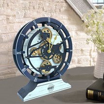 Desk Clock 10 Inch moving gears - convertible into a Wall clock(White Fa... - $79.99