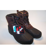 TOTES BOOTS Placid Brown Mens Rain Boots  Waterproof Shell  Leather Medi... - $1,067.98 MXN