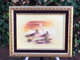 DICK WILLIAMS Original Oil / Canvas Modern Desert Landscape American Illustrator - $325.00