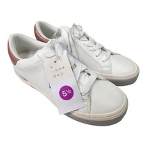 A New Day Women&#39;s Size 5.5 White And Pink Madison Sneakers - $13.64