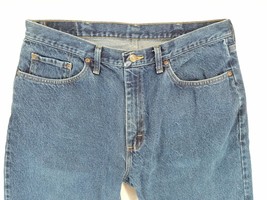 Wrangler Size 36&quot;W x 24&quot;L Regular Fit Men&#39;s Blue Denim Jeans &quot;altered he... - $12.34