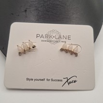 Park Lane &quot;HULA&quot; Pierced Earrings Peach Color w/ Crystals - £18.15 GBP