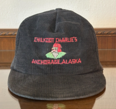 Chilkoot Charlies Bar Alaska Gnome VTG Corduroy Hat 80s Truck Slouch Bri... - $49.88
