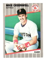 1989 Fleer #90 Mike Greenwell Boston Red Sox - $3.00