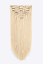 18&quot; 120g Clip-In Hair Extensions Indian Human Hair in Blonde - £226.23 GBP