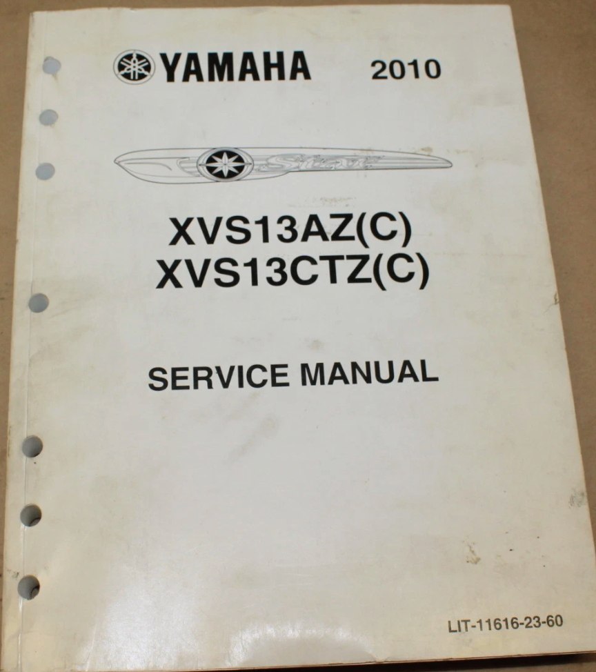 2010 Yamaha XVS13 Service Repair Shop Manual OEM LIT-11616-23-60 - $11.99