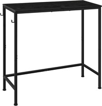 Console Table Narrow Long Sofa Table Entryway Table Black Front, Living Room - £40.14 GBP