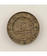 1900 Belgique 5 Centime Dutch Inscription (XF) Extra Fin État - $39.67