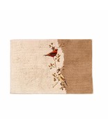 Ivory Birdsong Plush Bath Rug for Elegant Bathroom Decor - $100.97