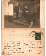 USA Tucumcari New Mexico to Kansas City Missouri Man Woman RPPC Antique Postcard - $47.40